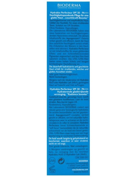 Hydrabio Perfecteur Spf30 Hidratante Con Efecto Iluminador, Tratamientos Faciales Bioderma - Perfumes Club