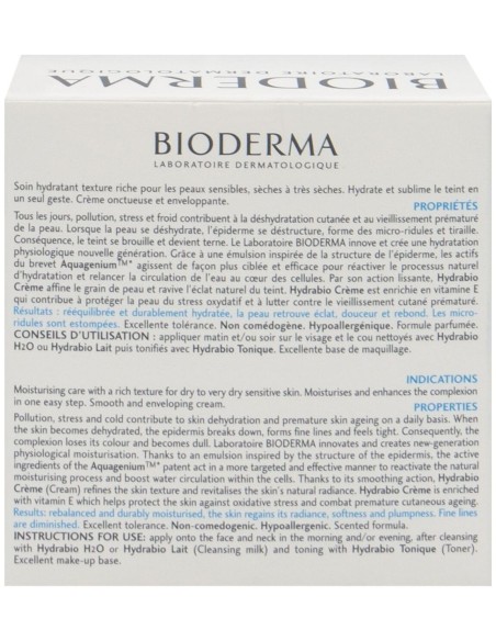 Hydrabio Crema Hidratante Textura Cremosa, Hidratantes Y Nutritivos Bioderma - Perfumes Club