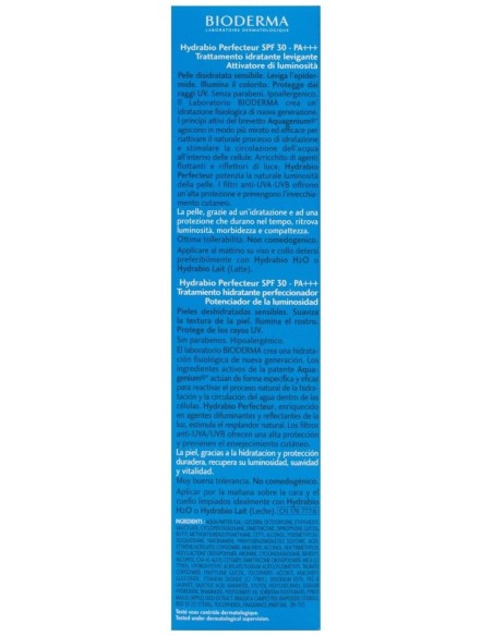 Hydrabio Perfecteur Spf30 Hidratante Con Efecto Iluminador, Tratamientos Faciales Bioderma - Perfumes Club