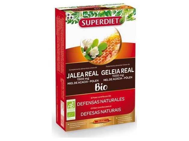 Superdiet Jalea Real Miel Acacia Polen 20 Ampollas