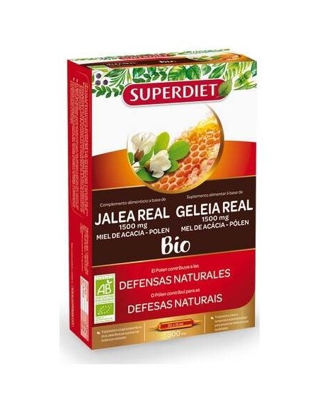 Superdiet Jalea Real Miel Acacia Polen 20 Ampollas