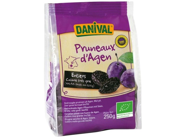 Danival Ciruelas Pasas Extra Grande 44/55 Bio 250G