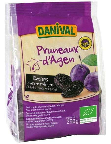 Danival Ciruelas Pasas Extra Grande 44/55 Bio 250G