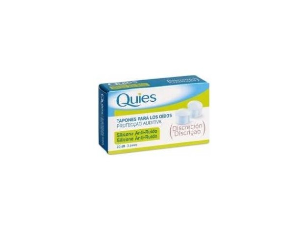 Quies Tapones Silicona Anti-Ruido, 6 Unidades
