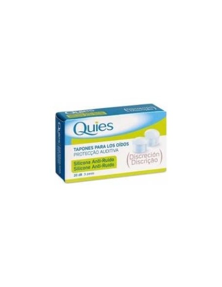 Quies Tapones Silicona Anti-Ruido, 6 Unidades