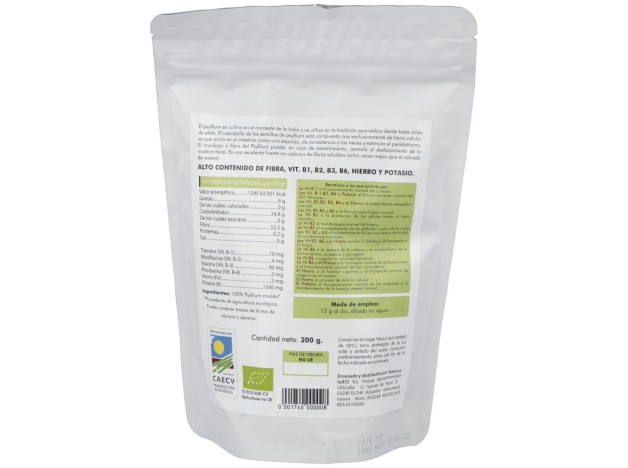 Psyllium Cascara 200Gr. Bio Sg S/A Vegan