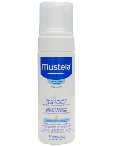 Mustela Champú Mousse Recién Nacido, 150 Ml