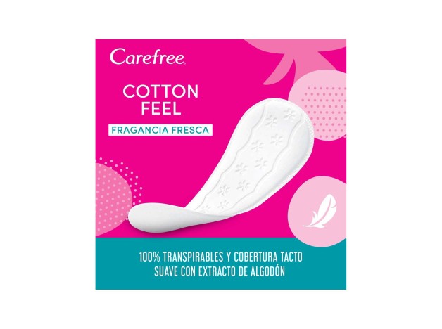 Carefree Cotton Feel Normal Fragancia Fresca 44Uds