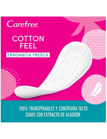 Carefree Cotton Feel Normal Fragancia Fresca 44Uds