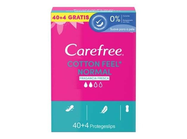 Carefree Cotton Feel Normal Fragancia Fresca 44Uds
