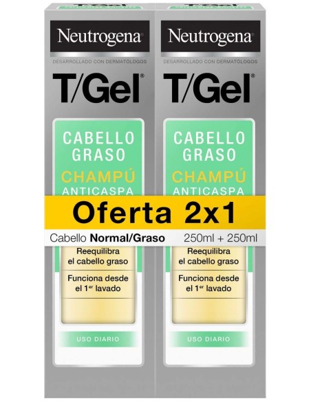 Duplo Neutrogena Champú Cabello Normal Y Graso, 2 X 250 Ml