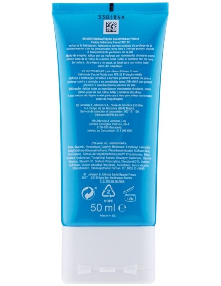 Neutrogena® Hydro Boost® Urban Protect Hidratante Facial Fluido Spf 25 50Ml