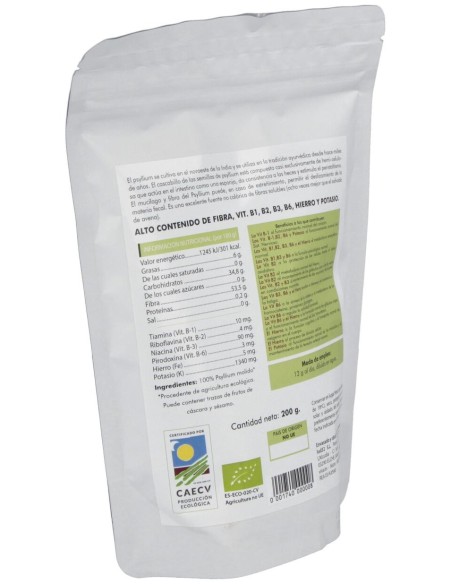 Psyllium Cascara 200Gr. Bio Sg S/A Vegan