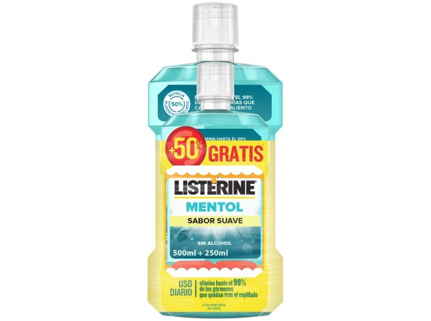 Pack Listerine Zero 500 Ml + Listerine Mentol...
