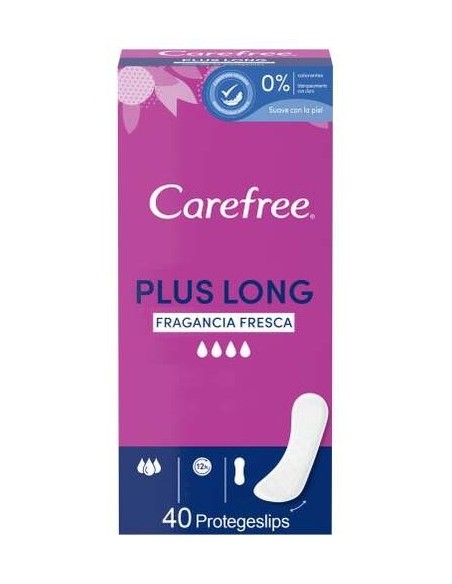 Carefree Carefree Plus Long Protector Fragancia Fresca 40Uds