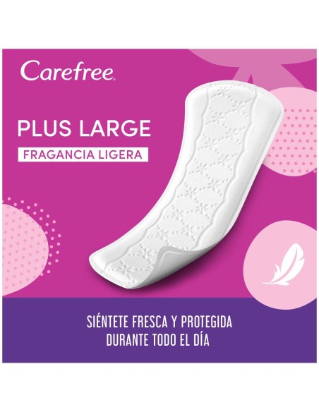 Carefree Plus Large Protector Fragancia Ligera 48 U