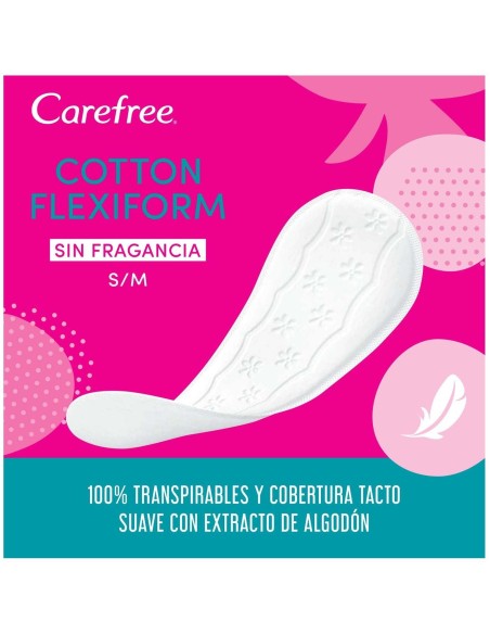 Carefree Cotton Feel Normal Sin Fragancia Talla S/M 56Uds