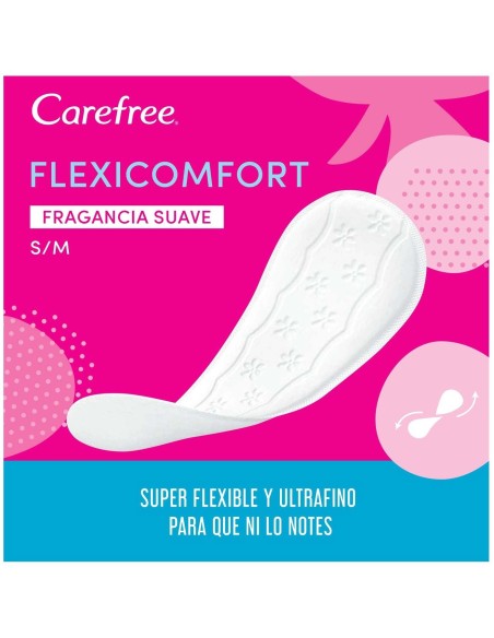 Carefree Algodón Normales - Protegeslips Transpirable Sin Perfume, Flexible Y Ultrafino 56 U
