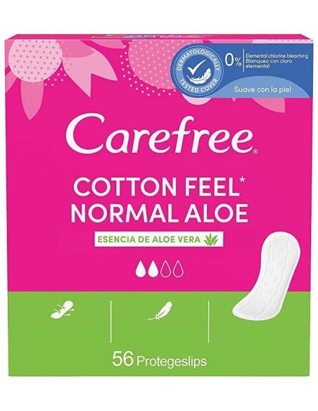 Carefree Carefree Normal Aloe Protector Cotton 56Uds