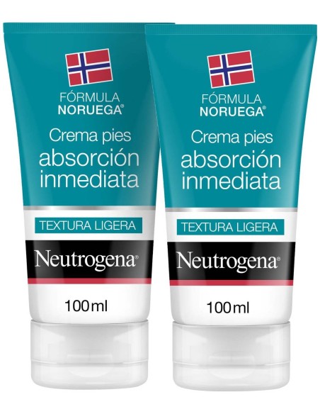 Neutrogena Crema Pies Absorción Inmediata Textura Ligera 2X100Ml