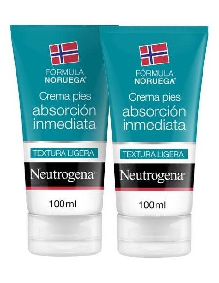 Neutrogena Crema Pies Absorción Inmediata Textura Ligera 2X100Ml