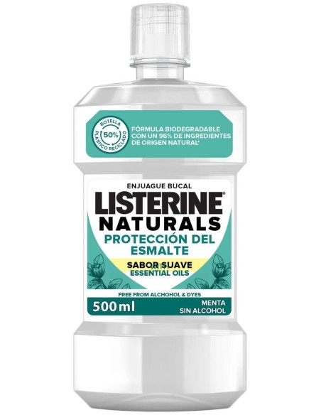 Listerine Naturals Enjuague Bucal Reparador Esmalte 500Ml