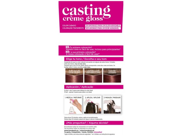 L'Oreal Casting Creme Gloss 550-Mahogany 3Uds