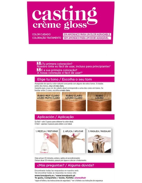 L'Oreal Set Casting Creme Gloss Nº834 Amber Blonde 1Ud