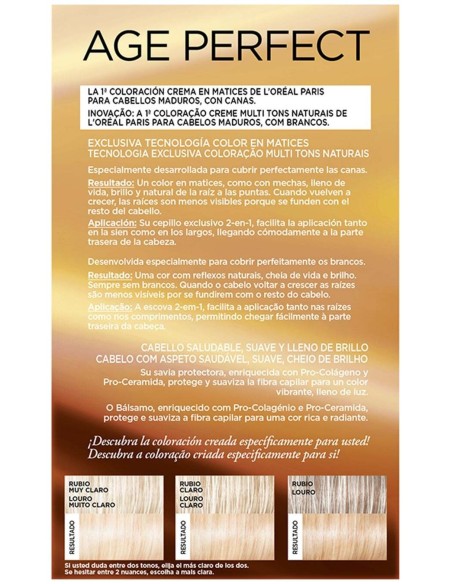 L'Oreal Set Excellence Age Perfect Hair Color 1013 Very Light Radiant Blonde