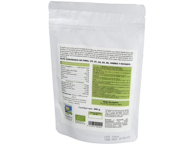 Psyllium En Polvo 200Gr. Bio Sg S/A Vegan