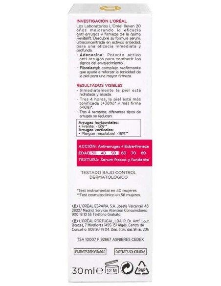 Revitalift Serum Hidratante Alisador Antiarrugas 30 Ml