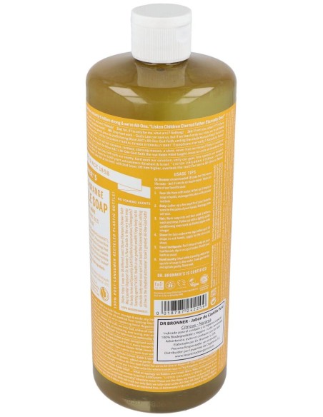Dr. Bronner'S Jabón Líquido Cítricos Naranja Bio 945Ml