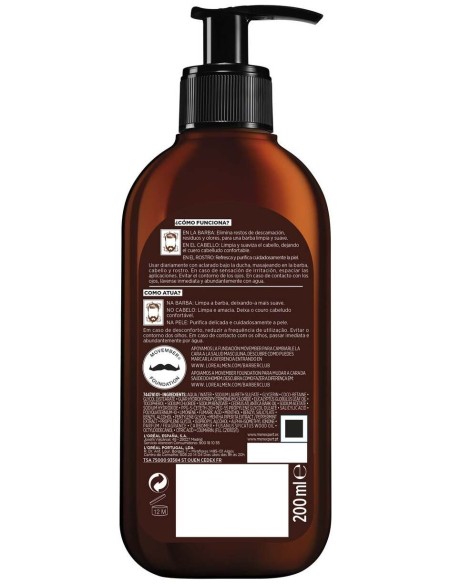 L'Oreal Men Expert Barber Club Beard-Face-Hair Shampoo 200Ml