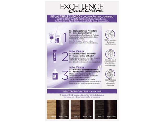 Excellence Creme Tinte 4.11-Castaño Ceniza...