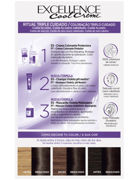 Excellence Creme Tinte 4.11-Castaño Ceniza Intenso 1 U