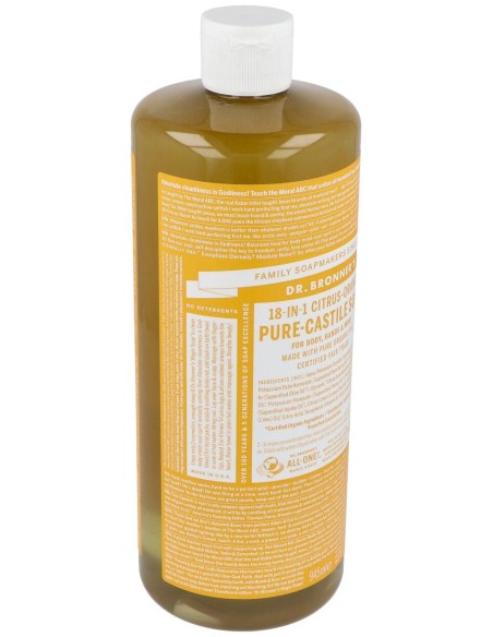 Dr. Bronner'S Jabón Líquido Cítricos Naranja Bio 945Ml