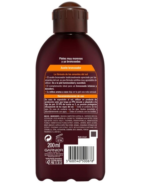 Garnier Delial Ideal Bronze Bronzeador Intenso 200Ml