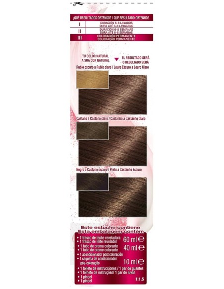 Garnier Color Sensation N°5.0 Castaño Luminoso 4Uds