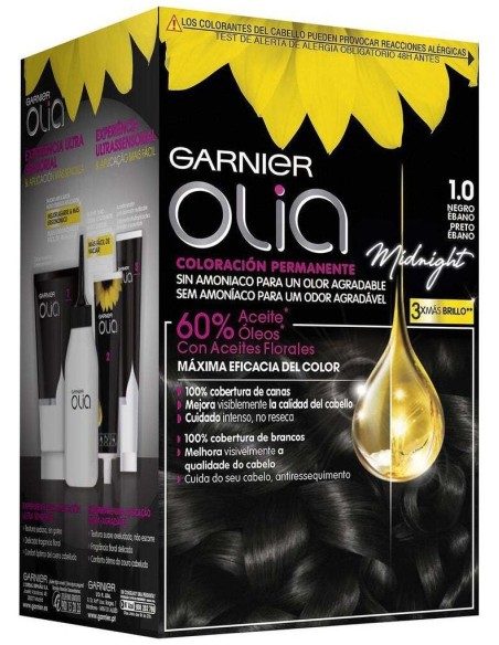 Garnier Olia Coloración Permanente N°1.0 Negro Ebano 4Uds