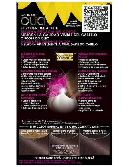 Garnier Olia Coloración Permanente N°4.15 Chocolate 4Uds