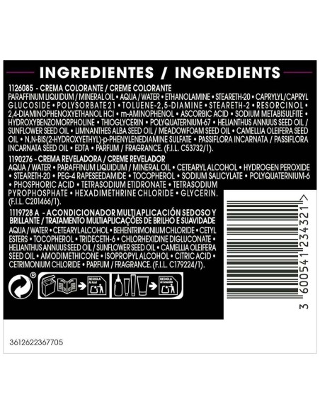 Garnier Olia Coloración Permanente N°1.0 Negro Ebano 4Uds