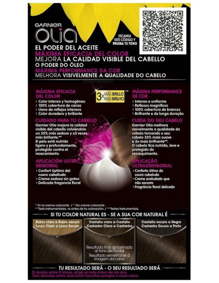 Garnier Olia Coloración Permanente N°4.0 Castaño 4Uds