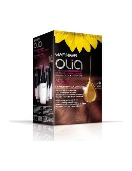 Garnier Olia Coloración Permanente N°5.5 Caoba 4Uds