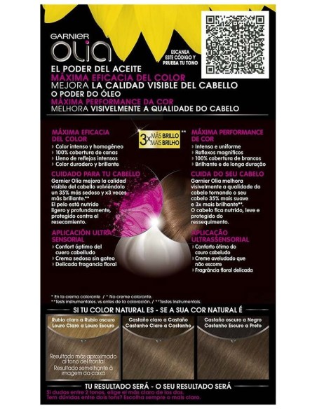 Garnier Olia Coloración Permanente N°6.0 Rubio Oscuro 4Uds