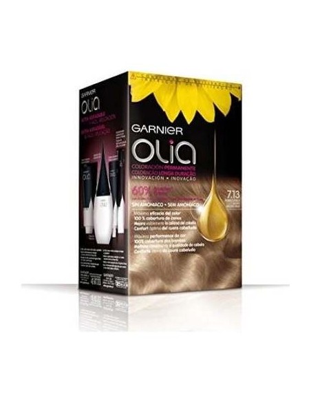 Garnier Olia Coloración Permanente N°7.13 Rubio Canela 4Uds