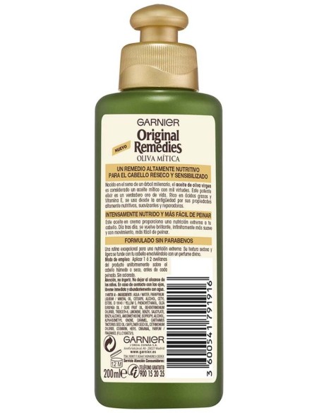 Original Remedies Crema Sin Aclarado Oliva Mítica 200 Ml