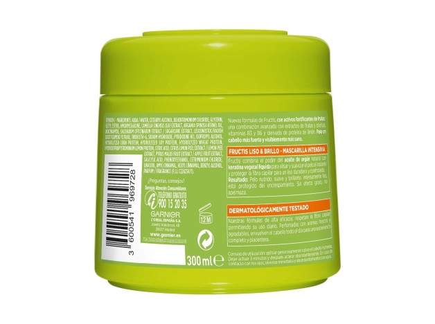 Garnier Fructis Hidra Liso 72H Mascarilla 300Ml