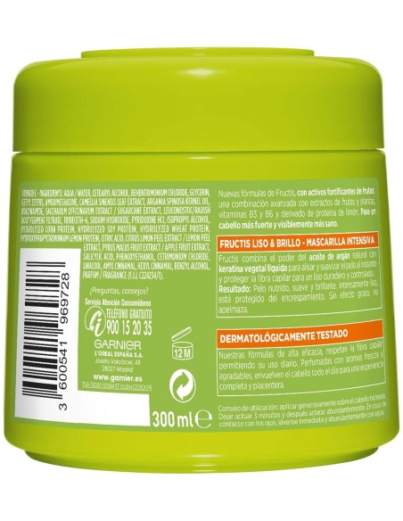 Garnier Fructis Hidra Liso 72H Mascarilla 300Ml