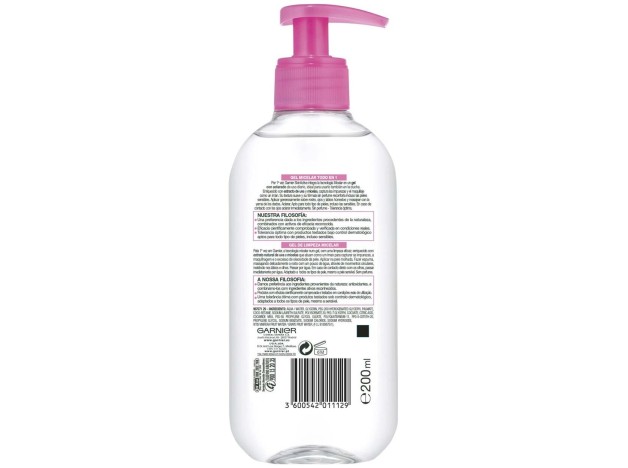 Skinactive Gel Micelar Todo En 1 200 Ml