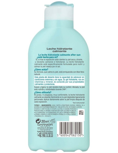 Garnier Delial Aftersun Leche Hidratante Aloe Vera 200Ml